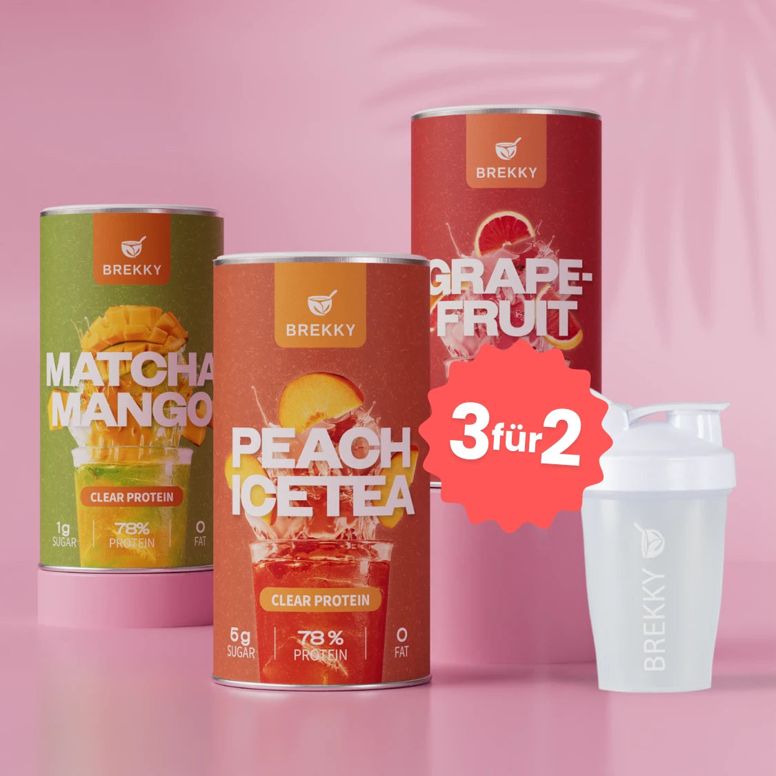 3 für 2 Veganes Premium Clear Protein - Birthday Probierpaket