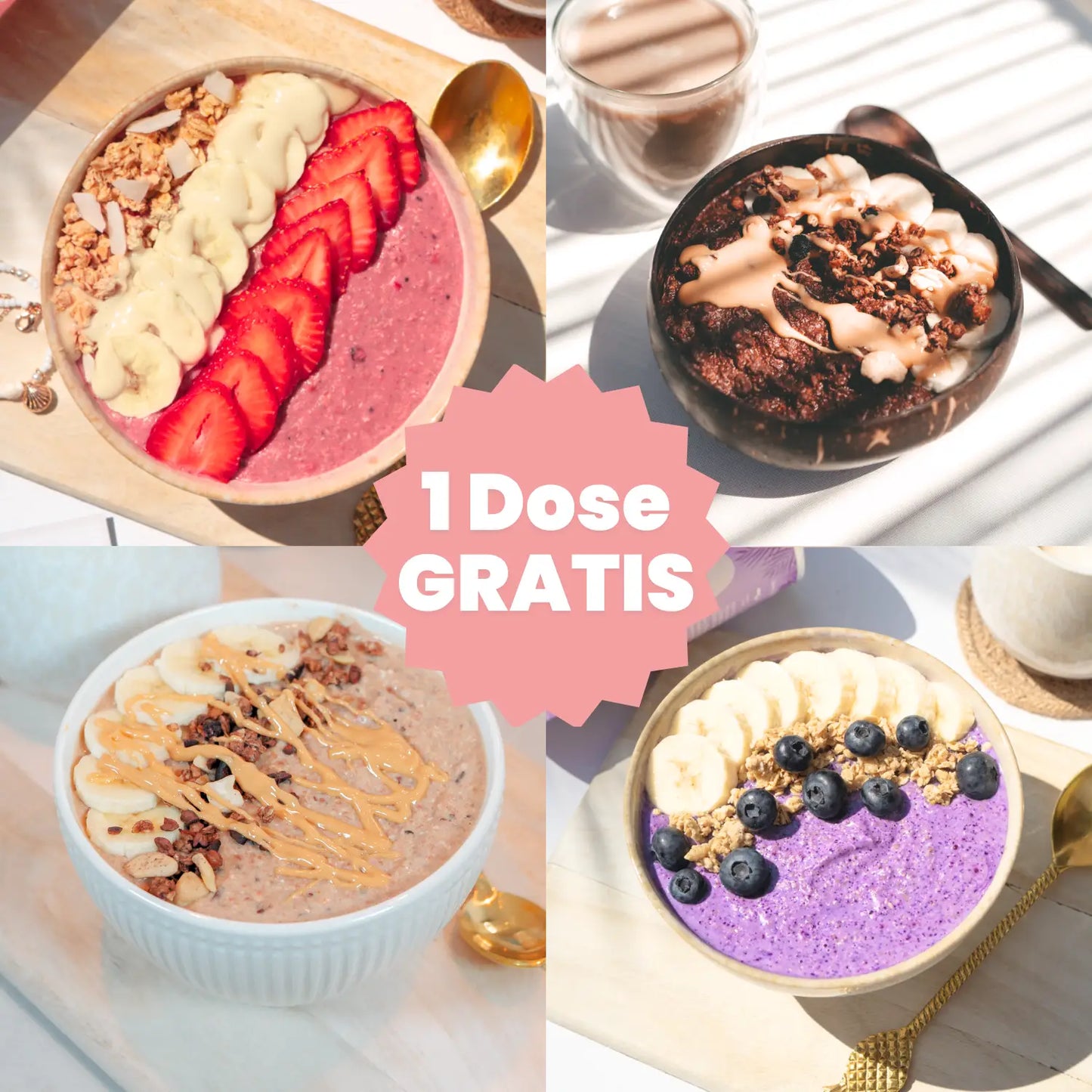 4 für 3 High Protein Smoothie Bowl Birthday Sale Probierpaket