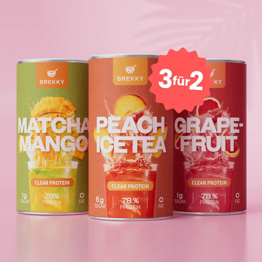 3 für 2 Veganes Premium Clear Protein - Birthday Probierpaket